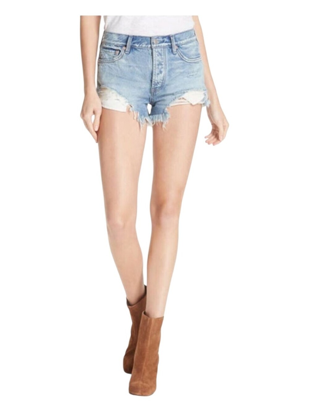 We The Free Womens Loving Good Vibrations Cut Off Daisy Duke Jean Shorts 27